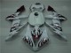 Blanc Rouge Flamme 04-06 Yamaha YZF R1 Carénage Moto Blanc Rouge Flamme 04-06 Yamaha YZF R1 Carénage Moto