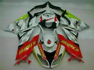 Blanc Rouge H. Énergie 09-12 Kawasaki ZX6R Carénage Moto