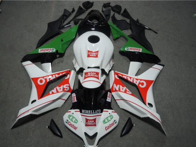 Blanc Rouge MORELLATO San Carlo 07-08 Honda CBR600RR Carénage Moto Blanc Rouge MORELLATO San Carlo 07-08 Honda CBR600RR Carénage Moto