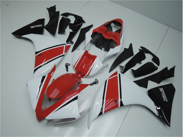 Blanc Rouge Noir 12-14 Yamaha YZF R1 Carénage Moto Blanc Rouge Noir 12-14 Yamaha YZF R1 Carénage Moto