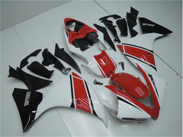 Blanc Rouge Noir 12-14 Yamaha YZF R1 Carénage Moto Blanc Rouge Noir 12-14 Yamaha YZF R1 Carénage Moto