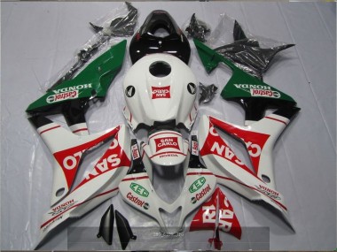 Blanc Rouge Vert San Carlo Castrol 07-08 Honda CBR600RR Carénage Moto