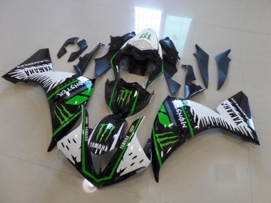 Blanc Vert Big Monster 09-11 Yamaha YZF R1 Carénage Moto