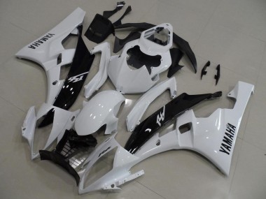 Blanc et Noir 06-07 Yamaha YZF R6 Carénage Moto