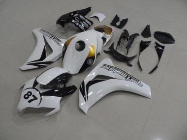 Blanc et Noir 87 08-11 Honda CBR1000RR Carénage Moto