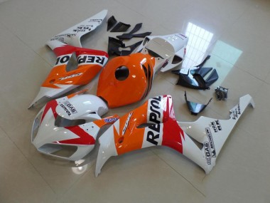 Blanc et Orange Repsol 06-07 Honda CBR1000RR Carénage Moto