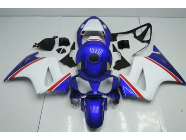Bleu Blanc 02-13 Honda VFR800 Carénages Moto