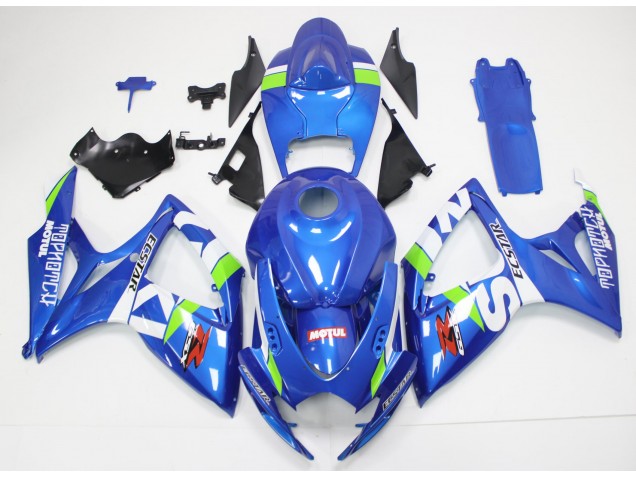Bleu Blanc 06-07 Suzuki GSXR 600/750 Kit Carénages Motos Complet Bleu Blanc 06-07 Suzuki GSXR 600/750 Kit Carénages Motos Complet
