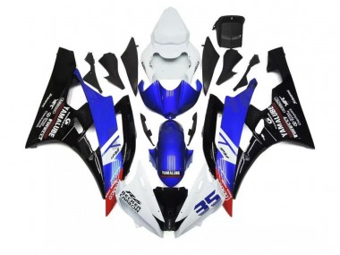 Bleu Blanc 06-07 Yamaha YZF R6 Kit Carénages Motos Complet