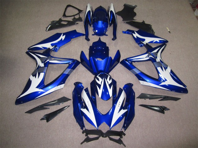 Bleu Blanc 08-10 Suzuki GSXR 600 Carénage Moto Bleu Blanc 08-10 Suzuki GSXR 600 Carénage Moto