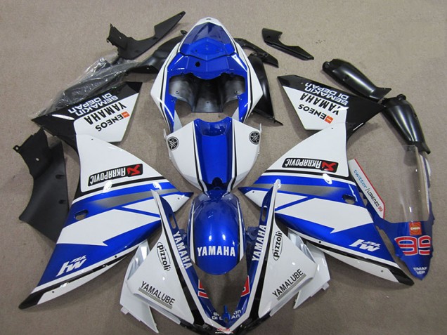 Bleu Blanc 12-14 Yamaha YZF R1 Carénage Moto Bleu Blanc 12-14 Yamaha YZF R1 Carénage Moto