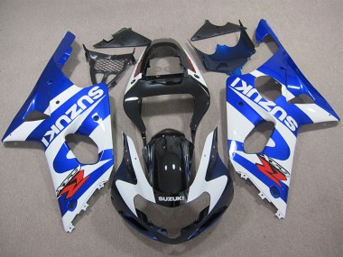 Bleu Blanc Décalque 00-02 Suzuki GSXR 1000 Carénage Moto