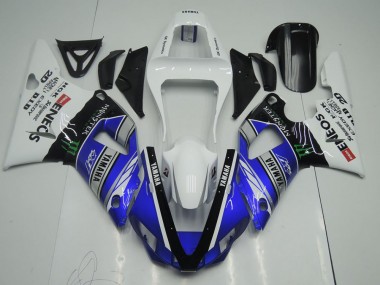 Bleu Blanc ENEOS Monster 00-01 Yamaha YZF R1 Carénage Moto