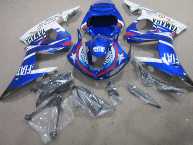 Bleu Blanc Motul Fiat 02-03 Yamaha YZF R1 Carénages Moto Bleu Blanc Motul Fiat 02-03 Yamaha YZF R1 Carénages Moto