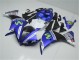 Bleu Blanc Noir 12-14 Yamaha YZF R1 Carénage Moto Bleu Blanc Noir 12-14 Yamaha YZF R1 Carénage Moto