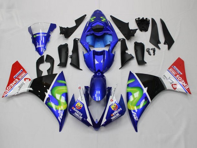 Bleu Blanc Noir Rouge 12-14 Yamaha YZF R1 Carénage Moto Bleu Blanc Noir Rouge 12-14 Yamaha YZF R1 Carénage Moto