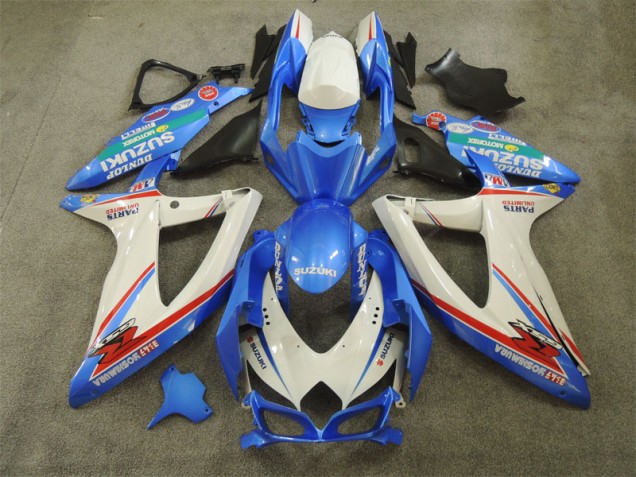 Bleu Blanc avec Décalque 08-10 Suzuki GSXR 600 Carénage Moto Bleu Blanc avec Décalque 08-10 Suzuki GSXR 600 Carénage Moto