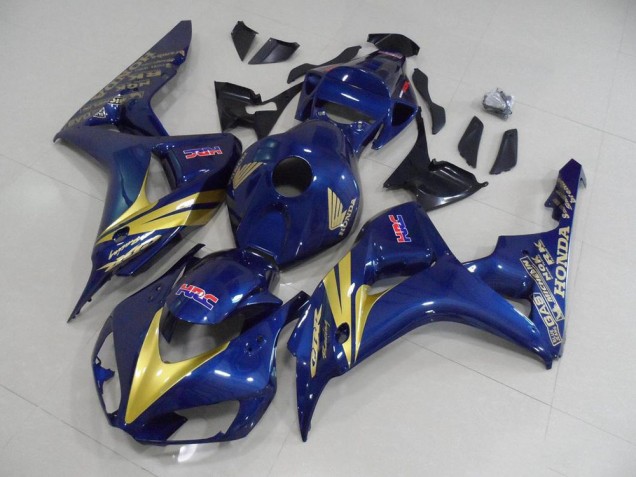 Bleu Foncé avec Or Bande 06-07 Honda CBR1000RR Carénage Moto Bleu Foncé avec Or Bande 06-07 Honda CBR1000RR Carénage Moto