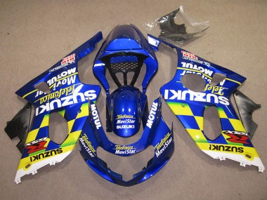 Bleu Jaune Telefumica Movistar 00-02 Suzuki GSXR 1000 Carénage Moto