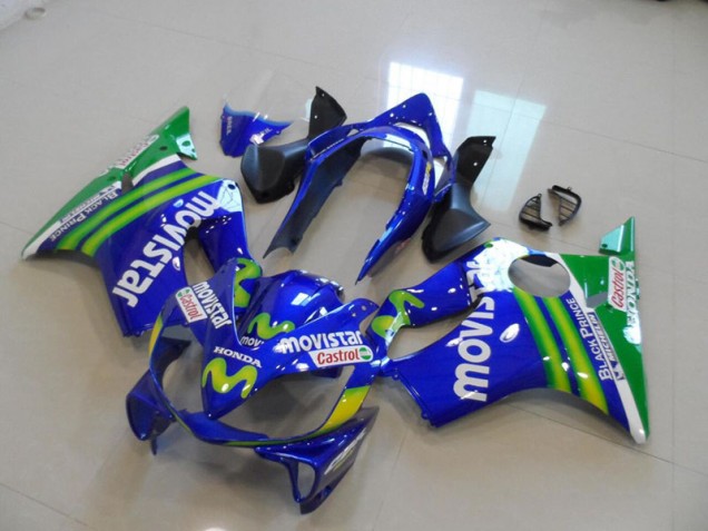 Bleu Movistar Castrol 04-07 Honda CBR600 F4i Carénage Moto Bleu Movistar Castrol 04-07 Honda CBR600 F4i Carénage Moto