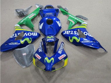 Bleu Movistar Castrol 06-07 Suzuki GSXR 600 Carénage Moto