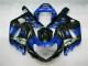 Bleu Noir 01-03 Suzuki GSXR 600/750 Carénage Moto Bleu Noir 01-03 Suzuki GSXR 600/750 Carénage Moto