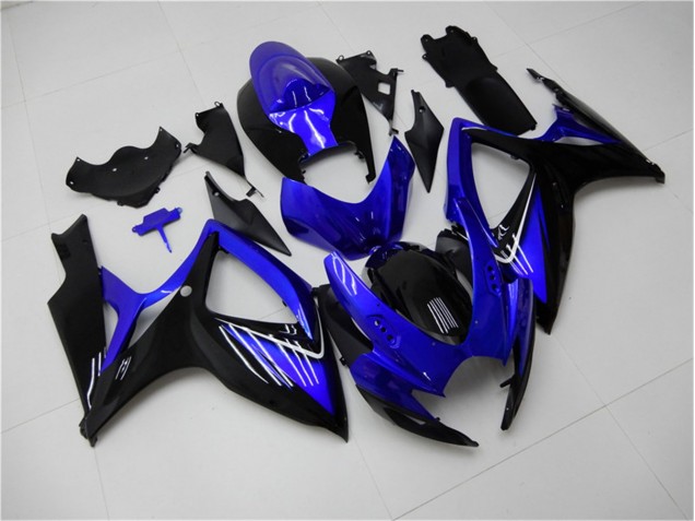 Bleu Noir 06-07 Suzuki GSXR 600/750 Carénage Moto Bleu Noir 06-07 Suzuki GSXR 600/750 Carénage Moto