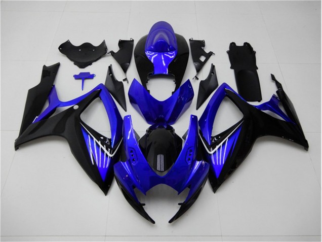 Bleu Noir 06-07 Suzuki GSXR 600/750 Carénage Moto Bleu Noir 06-07 Suzuki GSXR 600/750 Carénage Moto