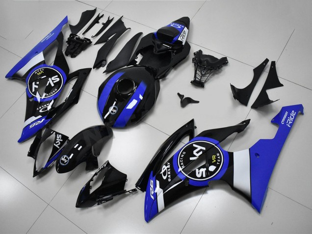 Bleu Noir 08-16 Yamaha YZF R6 Carénage Moto Bleu Noir 08-16 Yamaha YZF R6 Carénage Moto