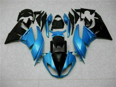 Bleu Noir 09-12 Kawasaki ZX6R Carénage Moto