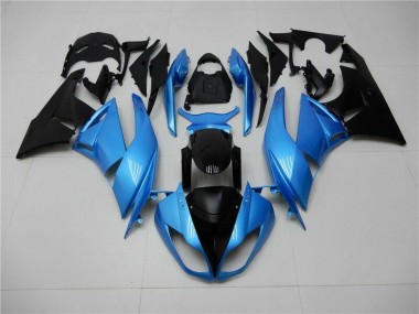 Bleu Noir 09-12 Kawasaki ZX6R Carénages Moto