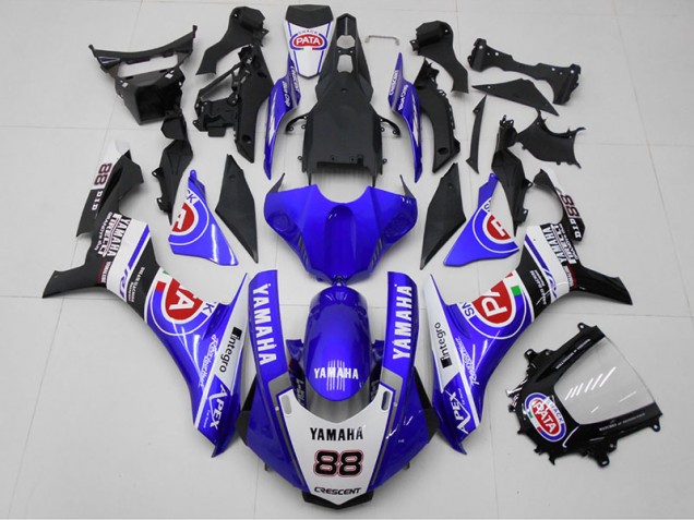 Bleu PATA 88 15-19 Yamaha YZF R1 Carénage Moto Bleu PATA 88 15-19 Yamaha YZF R1 Carénage Moto