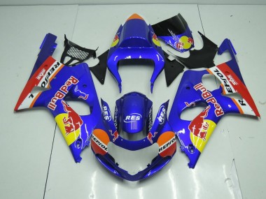 Bleu Red Bull 00-02 Suzuki GSXR 1000 Carénage Moto