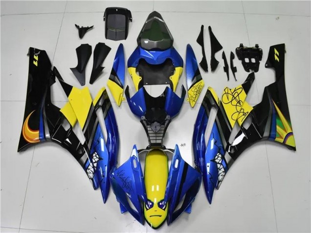 Bleu Requin 06-07 Yamaha YZF R6 Carénage Moto Bleu Requin 06-07 Yamaha YZF R6 Carénage Moto