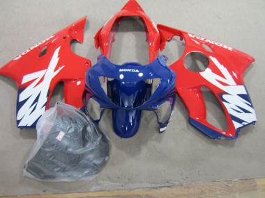Bleu Rouge 99-00 Honda CBR600 F4 Carénage Moto