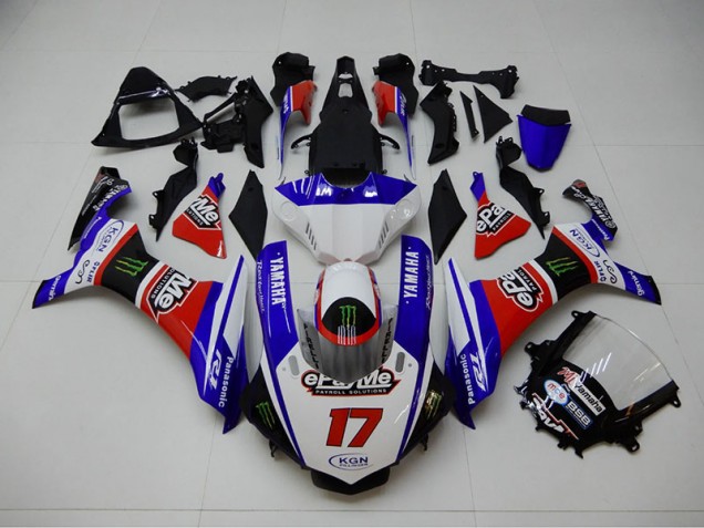 Bleu Rouge KGN 17 15-19 Yamaha YZF R1 Carénage Moto Bleu Rouge KGN 17 15-19 Yamaha YZF R1 Carénage Moto
