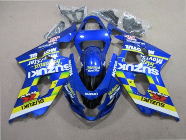 Bleu Telefumia Movistar 04-05 Suzuki GSXR 600 Carénage Moto