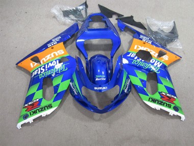 Bleu Vert Telefumia Movistar 01-03 Suzuki GSXR 600 Carénage Moto