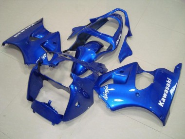 Bleu avec Blanc Décalque 00-02 Kawasaki ZX6R Carénage Moto