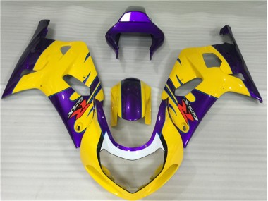 Jaune 01-03 Suzuki GSXR 600/750 Carénages Moto
