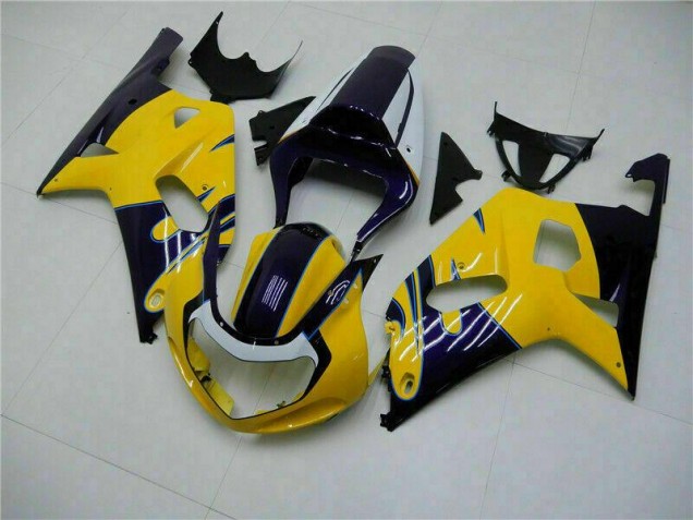 Jaune 01-03 Suzuki GSXR 600/750 Carrosserie Moto