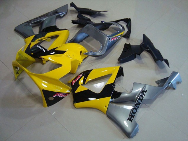 Jaune Argent 00-01 Honda CBR900RR 929 Carénage Moto Jaune Argent 00-01 Honda CBR900RR 929 Carénage Moto