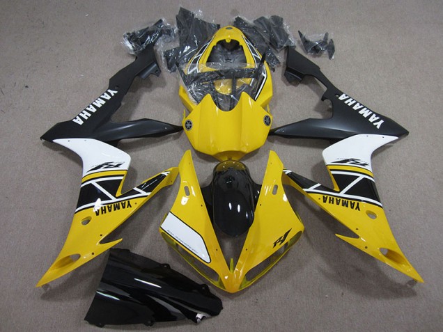 Jaune Blanc Noir 04-06 Yamaha YZF R1 Carénage Moto Jaune Blanc Noir 04-06 Yamaha YZF R1 Carénage Moto