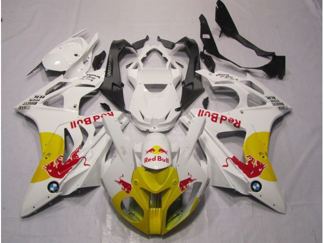 Jaune Blanc Red Bull 09-14 BMW S1000RR Carénage Moto Jaune Blanc Red Bull 09-14 BMW S1000RR Carénage Moto