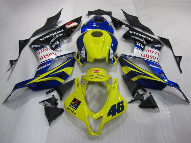 Jaune Bleu 46 07-08 Honda CBR600RR Carénage Moto Jaune Bleu 46 07-08 Honda CBR600RR Carénage Moto