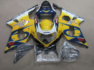 Jaune Bleu Corona Extra 00-02 Suzuki GSXR 1000 Carénage Moto
