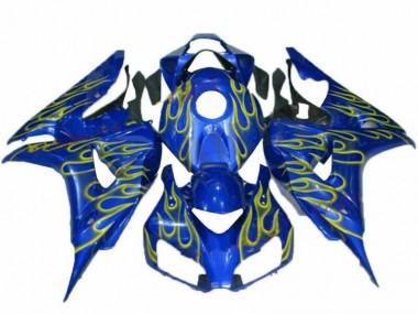 Jaune Flamme Bleu 06-07 Honda CBR1000RR Carénage Moto