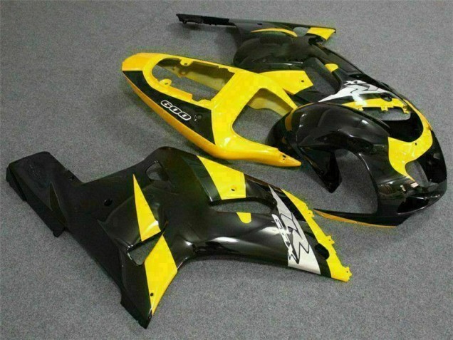 Jaune Noir 01-03 Suzuki GSXR 600/750 Carénage Moto Jaune Noir 01-03 Suzuki GSXR 600/750 Carénage Moto