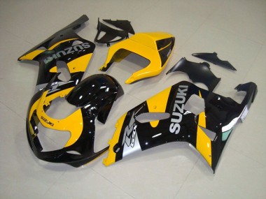 Jaune Noir 01-03 Suzuki GSXR 750 Carénage Moto