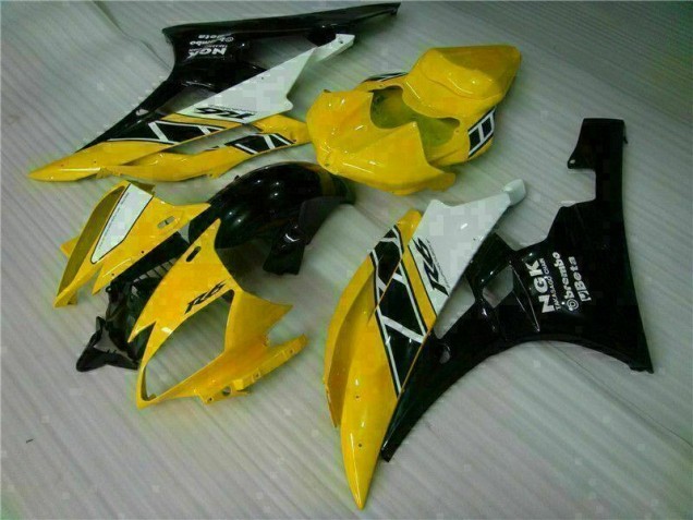 Jaune Noir 06-07 Yamaha YZF R6 Carénages Moto Jaune Noir 06-07 Yamaha YZF R6 Carénages Moto